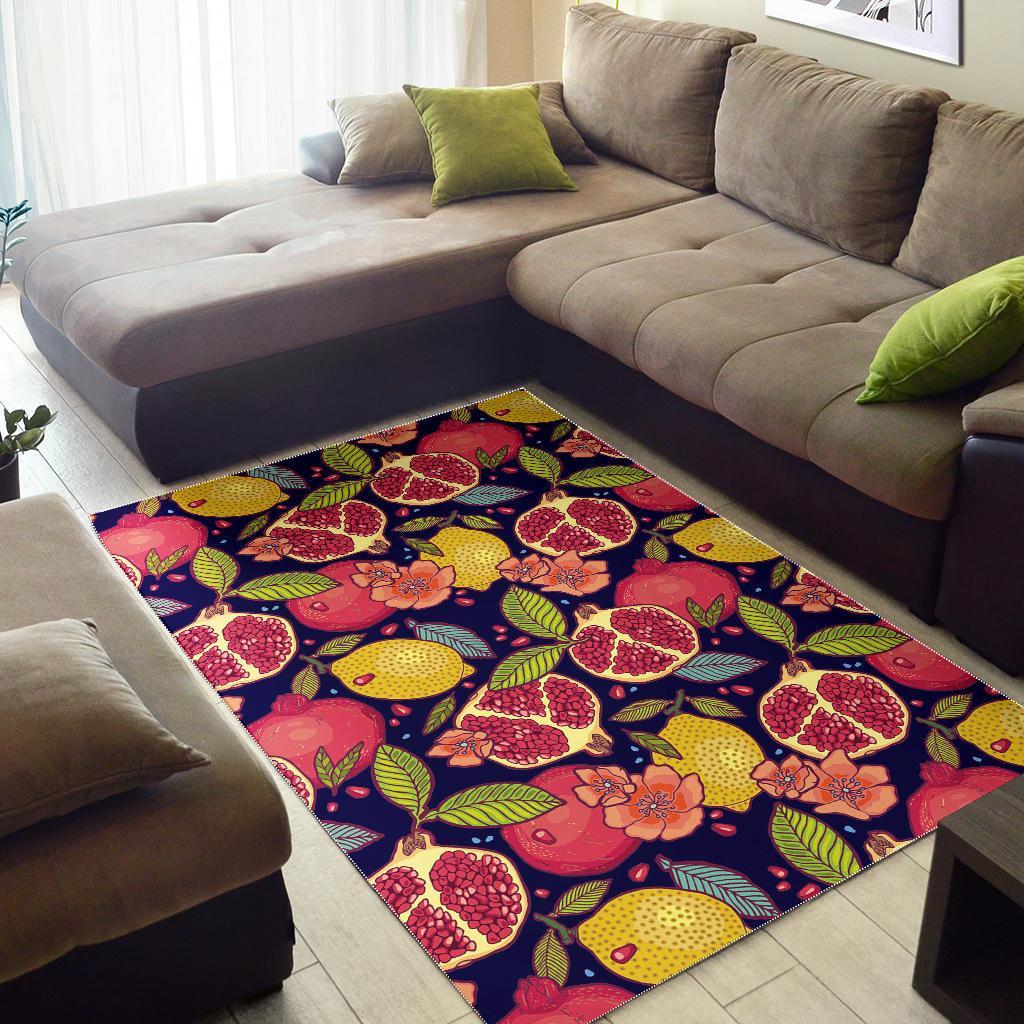 Pomegranate Print Pattern Floor Mat-grizzshop