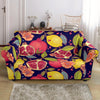 Pomegranate Print Pattern Loveseat Cover-grizzshop