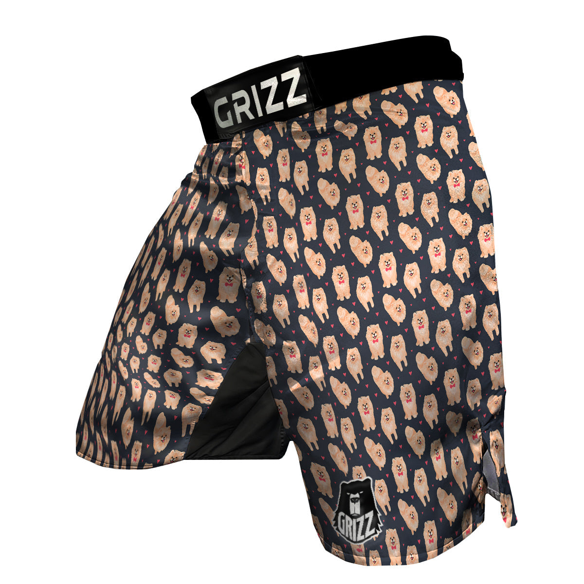 Pomeranian Cute Print Pattern MMA Shorts-grizzshop