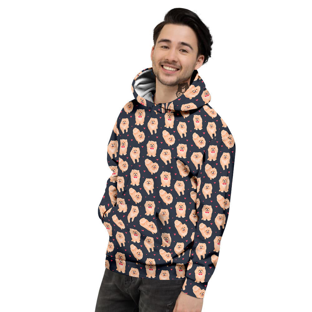 Pomeranian Cute Print Pattern Men's Hoodie-grizzshop