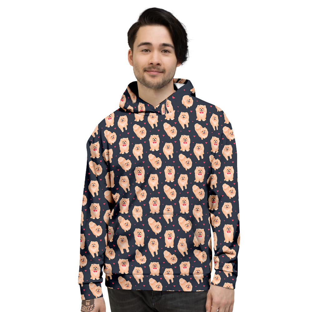 Pomeranian Cute Print Pattern Men's Hoodie-grizzshop