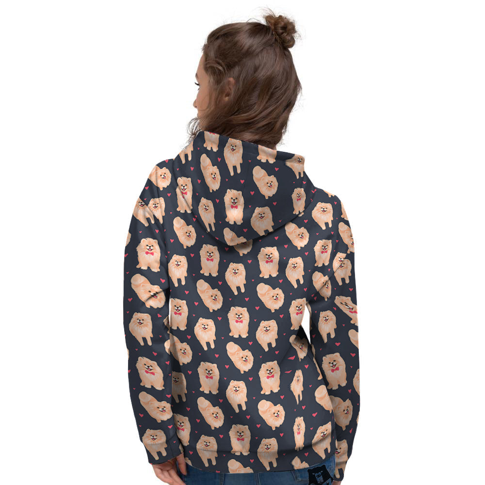 Pomeranian Cute Print Pattern Women's Hoodie-grizzshop