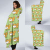 Pomeranian Dog Pattern Print Hooded Blanket-grizzshop