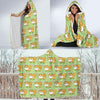 Pomeranian Dog Pattern Print Hooded Blanket-grizzshop