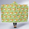 Pomeranian Dog Pattern Print Hooded Blanket-grizzshop