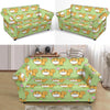 Pomeranian Dog Pattern Print Loveseat Cover-grizzshop