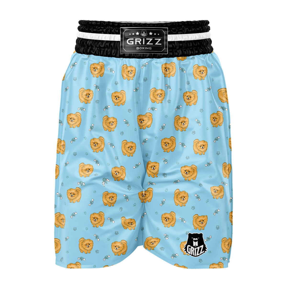 Pomeranian Little Print Pattern Boxing Shorts-grizzshop