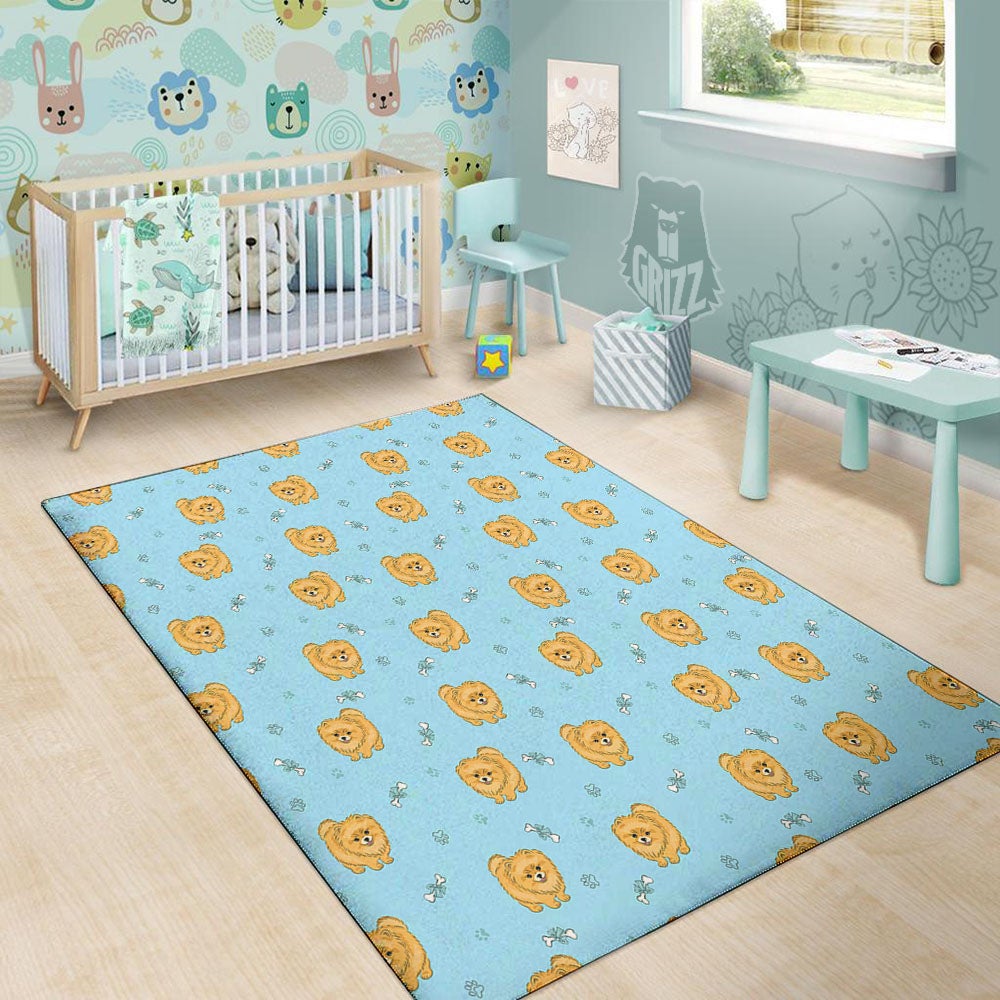 Pomeranian Little Print Pattern Floor Mat-grizzshop