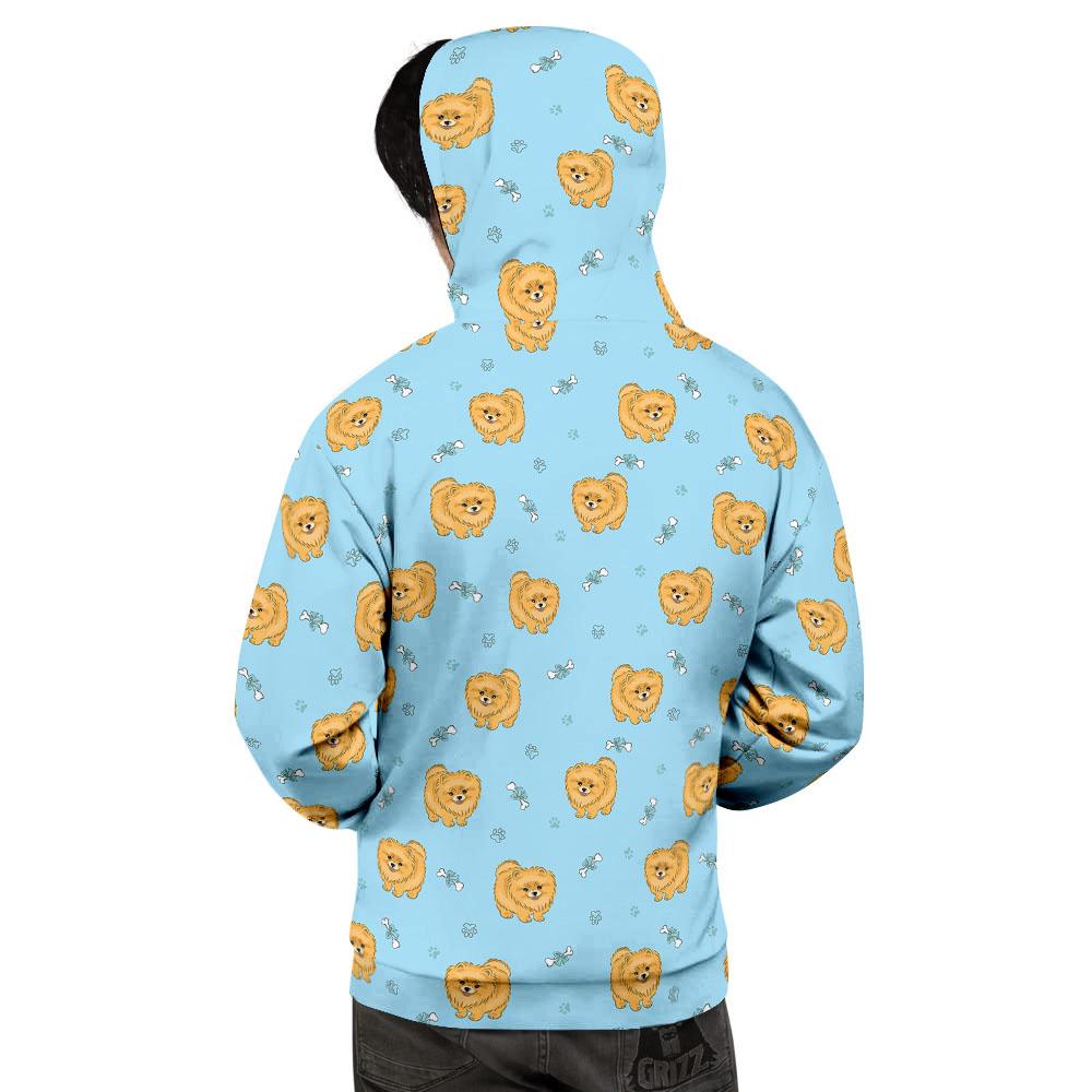 Pomeranian Little Print Pattern Men's Hoodie-grizzshop