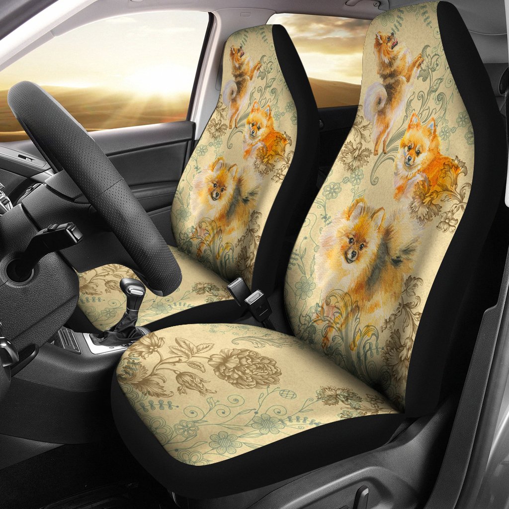 Pomeranian Universal Fit Car Seat Covers-grizzshop