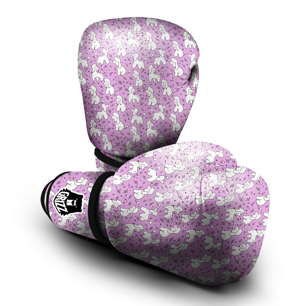 Poodle Cute Print Pattern Boxing Gloves-grizzshop