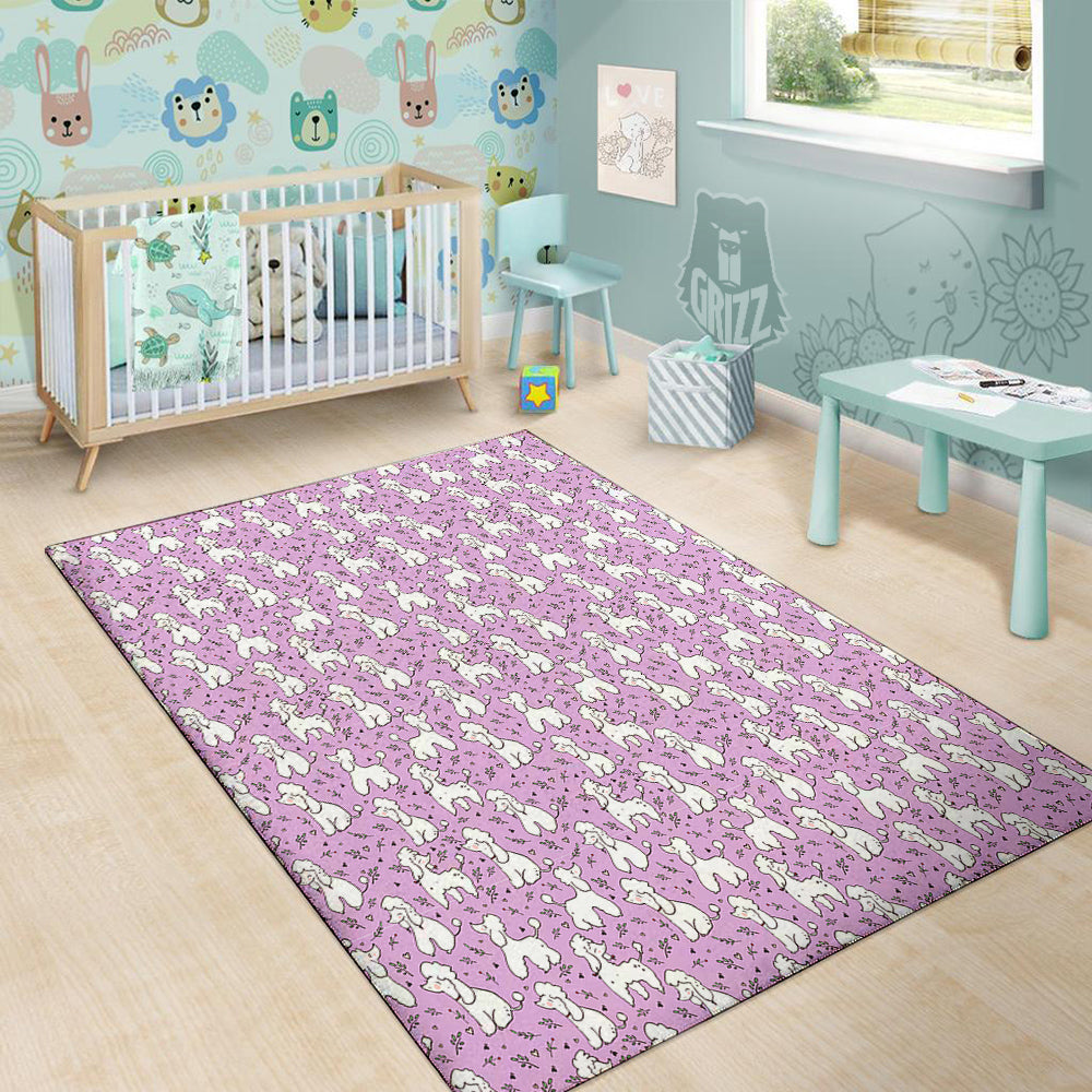 Poodle Cute Print Pattern Floor Mat-grizzshop
