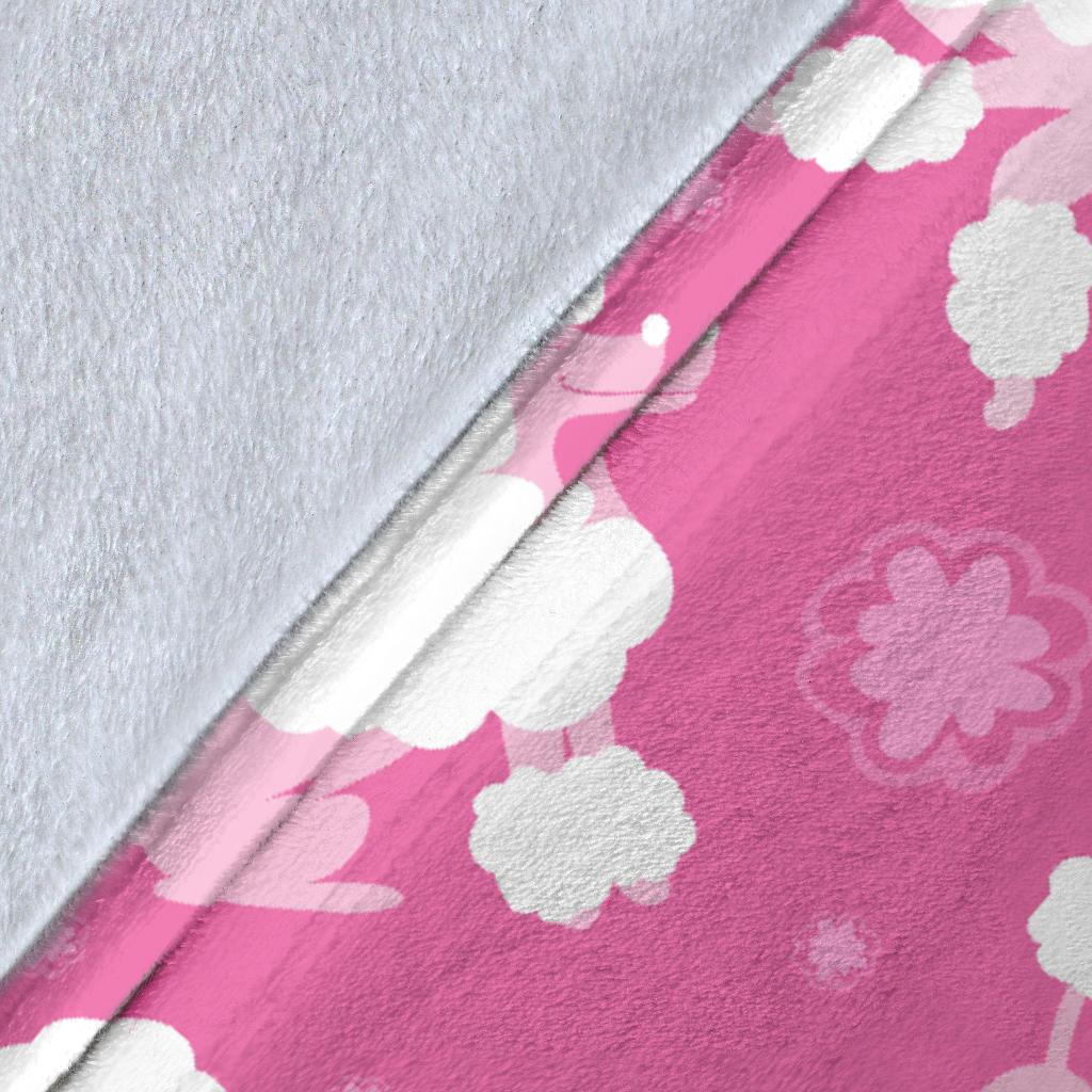 Poodle Dog Pattern Print Blanket-grizzshop