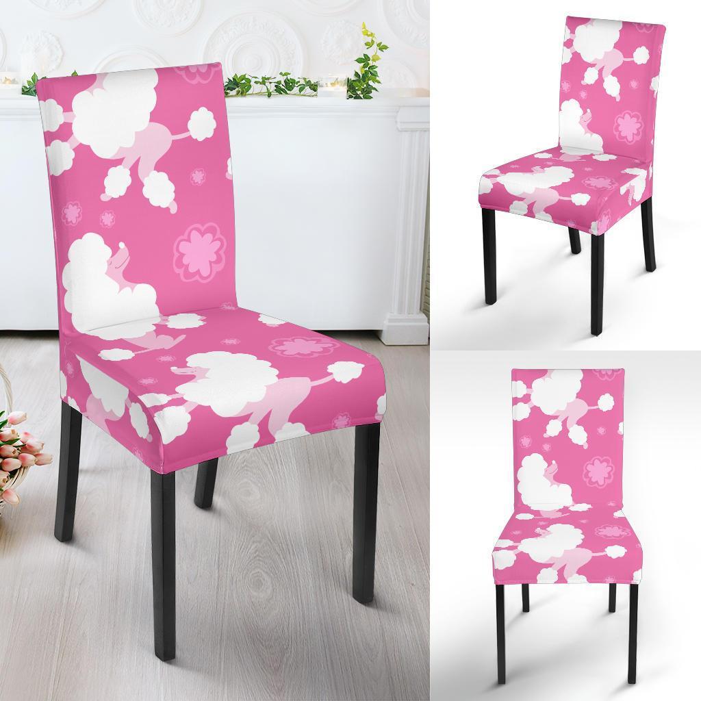 Poodle Dog Pattern Print Chair Cover-grizzshop