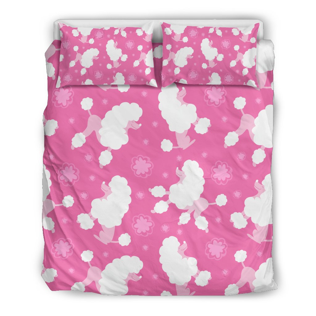 Poodle Dog Pattern Print Duvet Cover Bedding Set-grizzshop