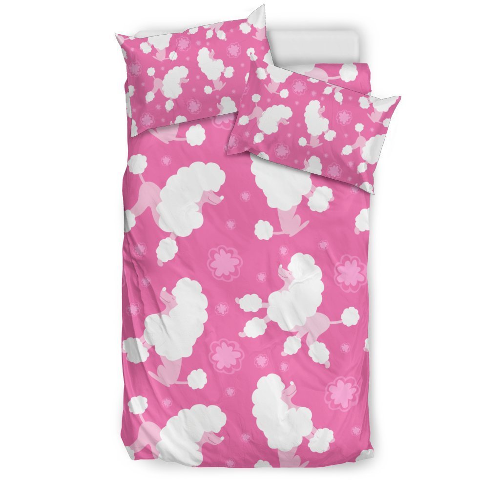 Poodle Dog Pattern Print Duvet Cover Bedding Set-grizzshop