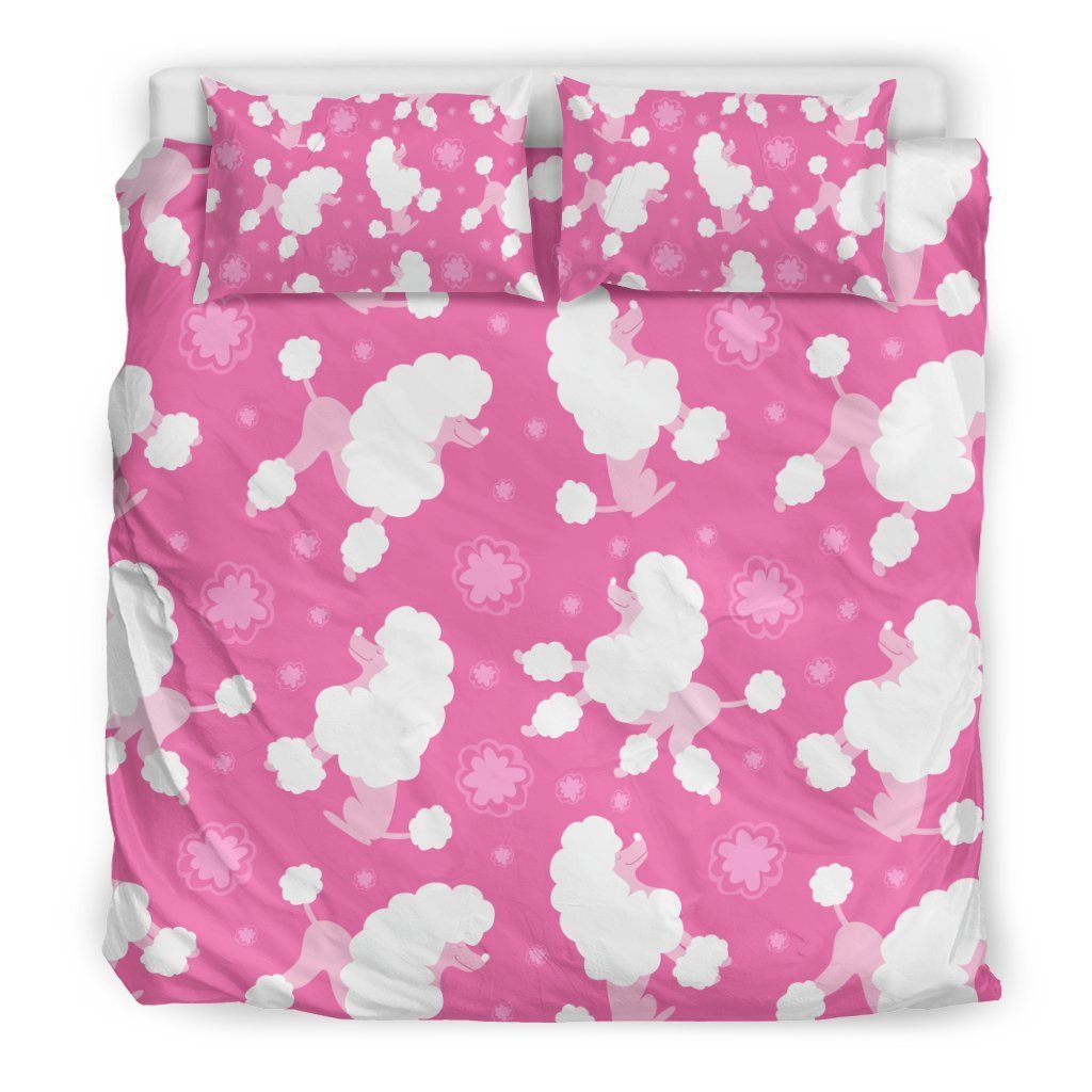 Poodle Dog Pattern Print Duvet Cover Bedding Set-grizzshop
