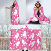 Poodle Dog Pattern Print Hooded Blanket-grizzshop