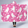 Poodle Dog Pattern Print Hooded Blanket-grizzshop