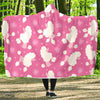 Poodle Dog Pattern Print Hooded Blanket-grizzshop