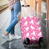 Poodle Dog Pattern Print Luggage Cover Protector-grizzshop