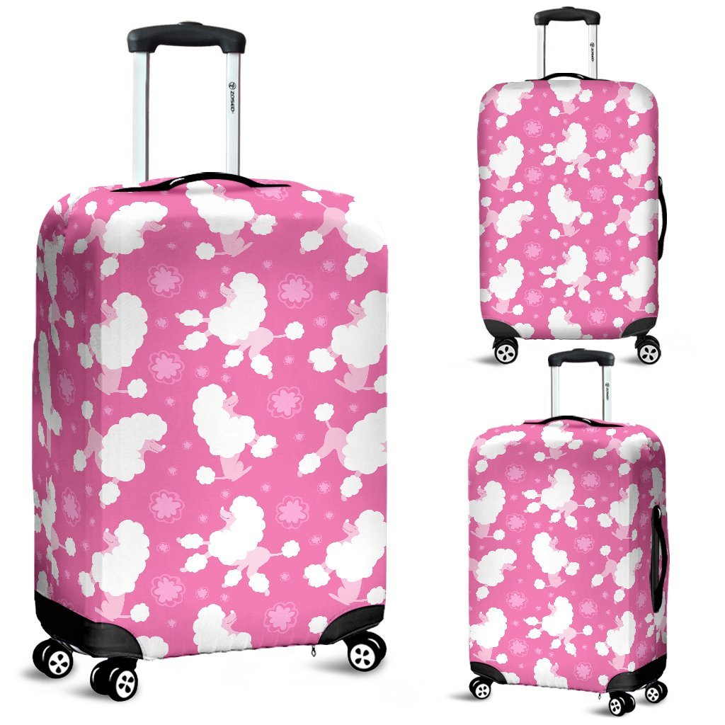 Poodle Dog Pattern Print Luggage Cover Protector-grizzshop