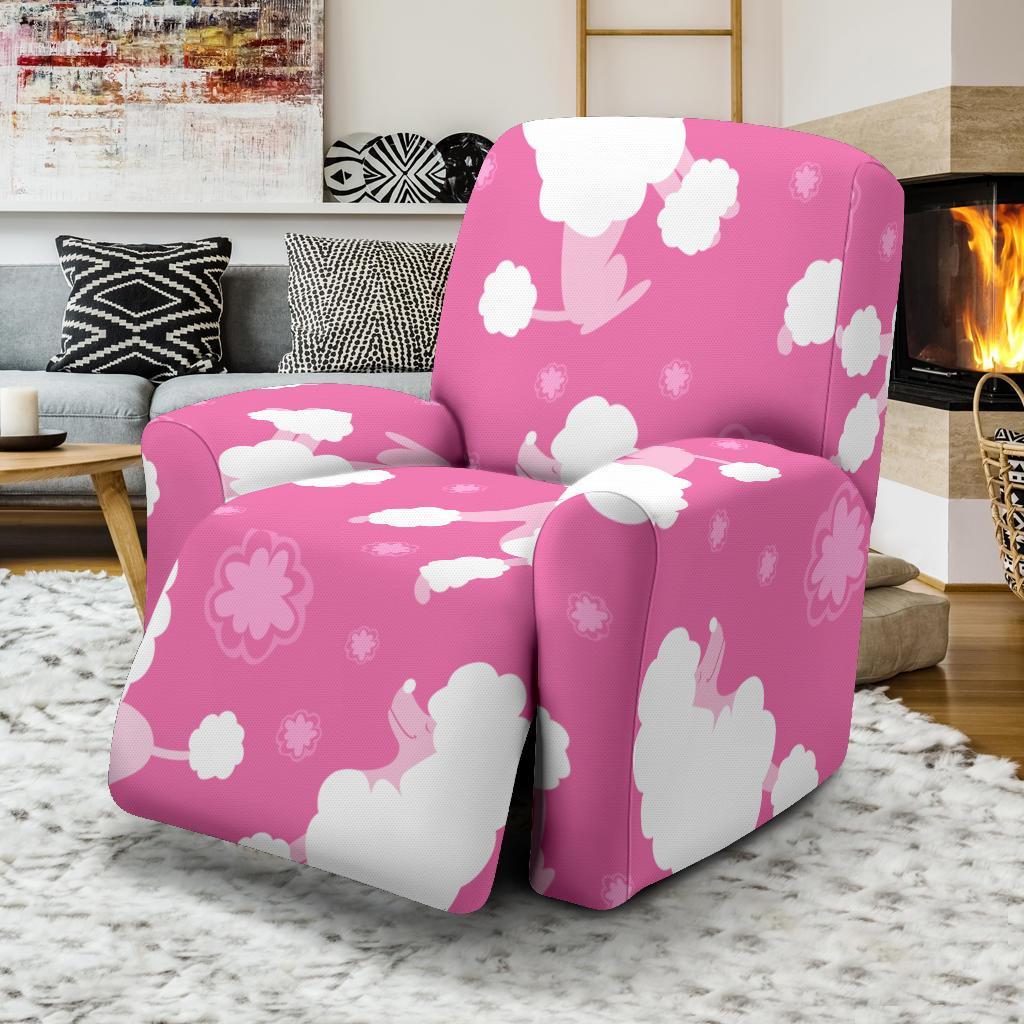 Poodle Dog Pattern Print Recliner Cover-grizzshop