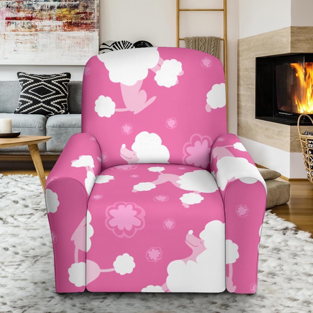 Poodle Dog Pattern Print Recliner Cover-grizzshop