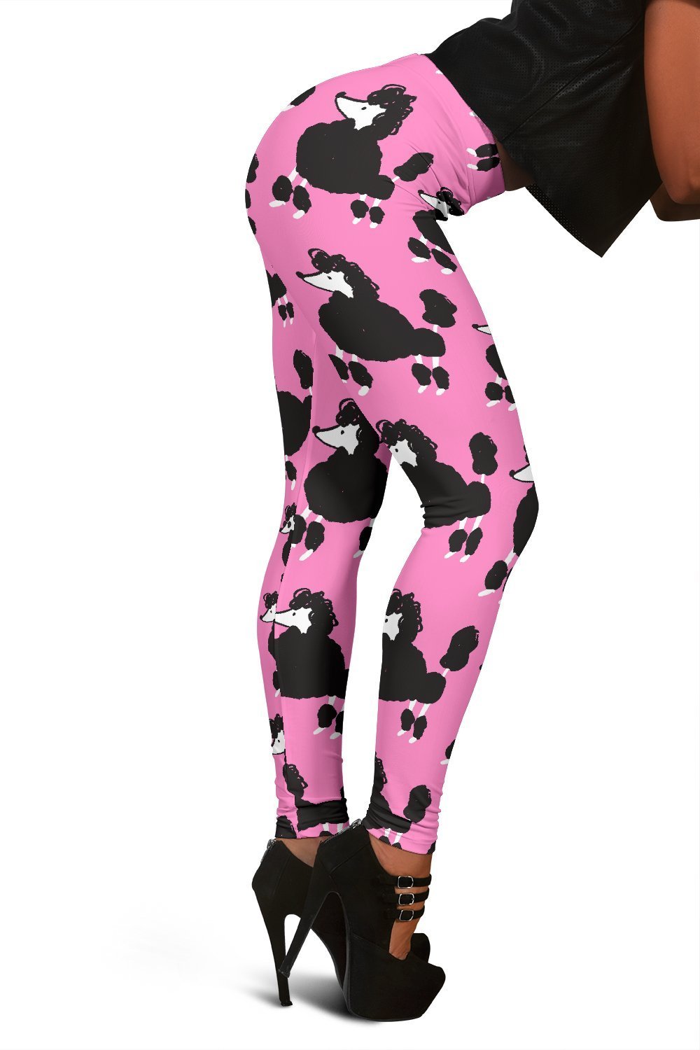 Poodle Dog Pattern Print Women Leggings-grizzshop