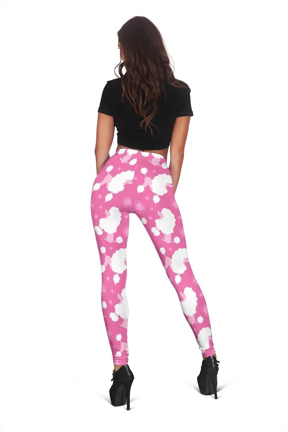 Poodle Dog Pattern Print Women Leggings-grizzshop