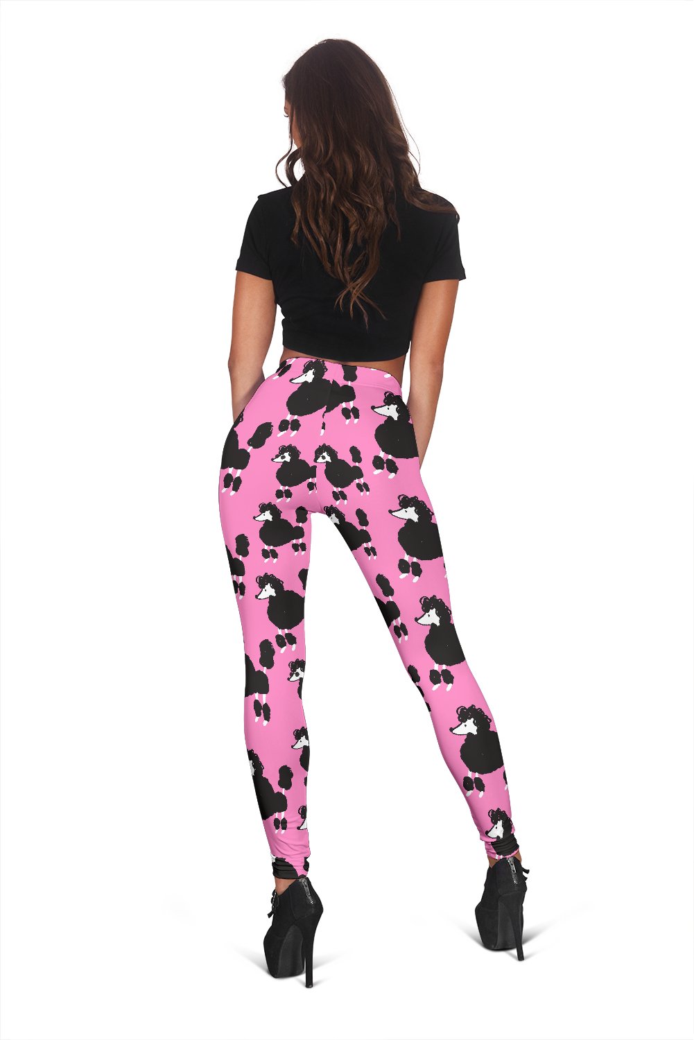 Poodle Dog Pattern Print Women Leggings-grizzshop