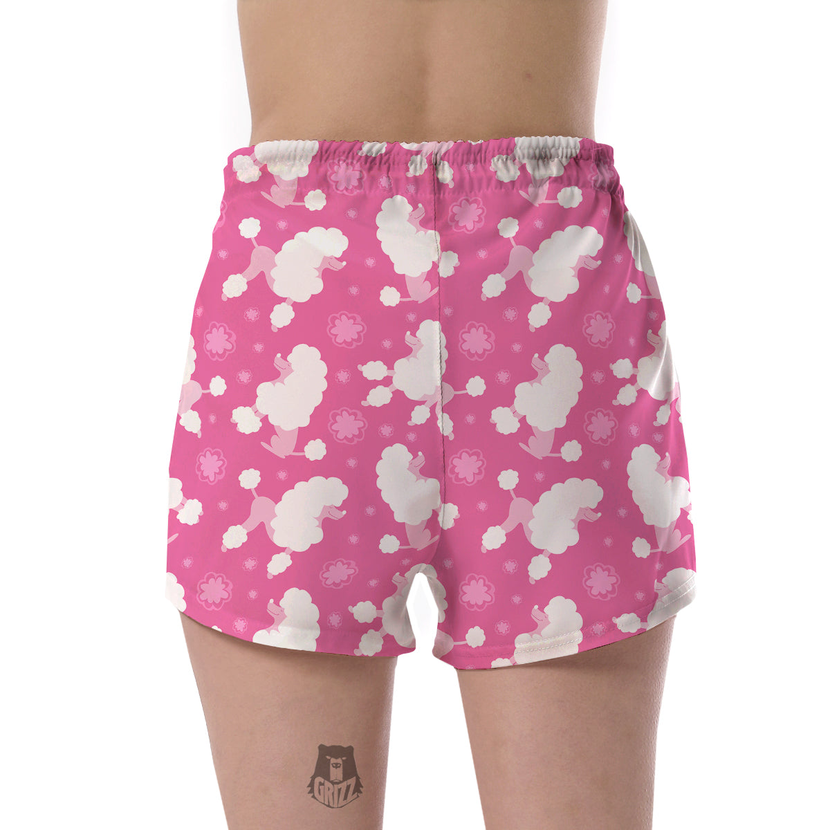 Poodle Dog Pattern Print Women's Shorts-grizzshop