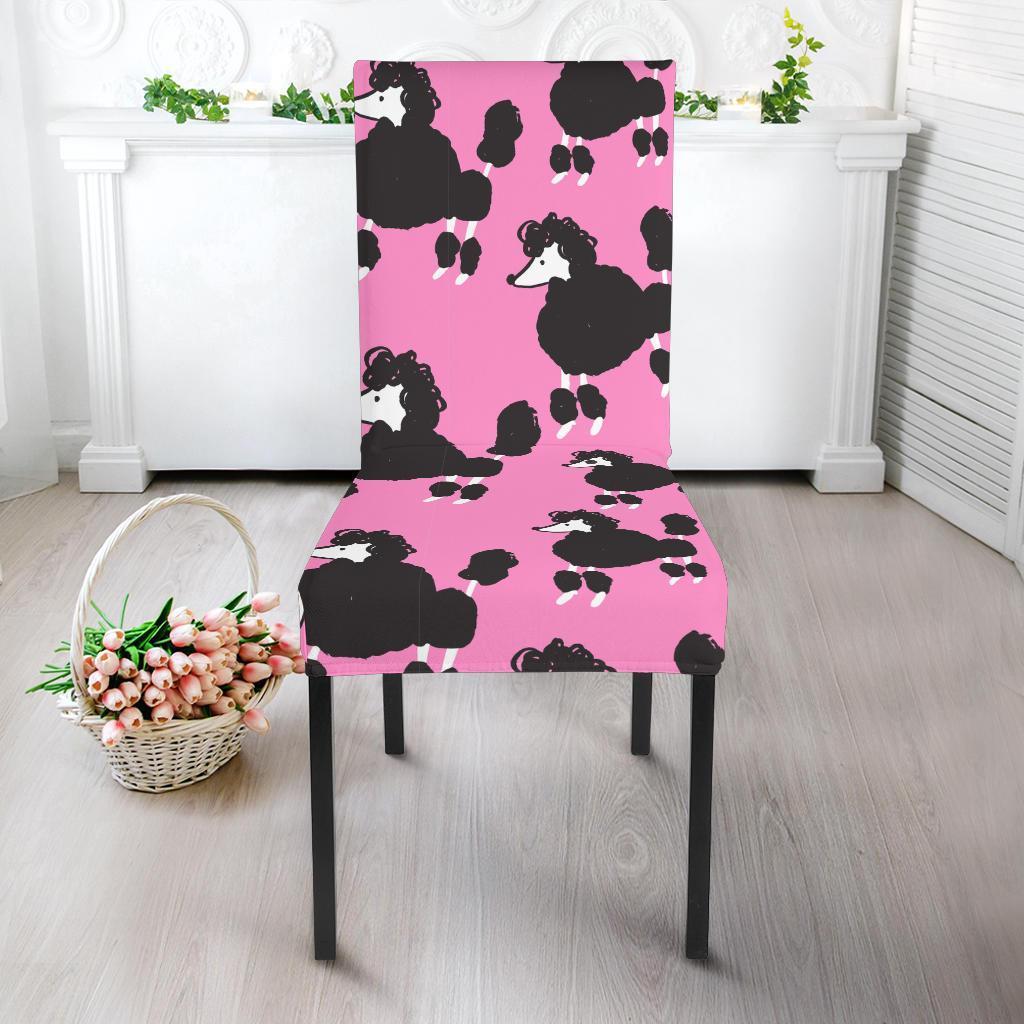 Poodle Dog Print Pattern Chair Cover-grizzshop