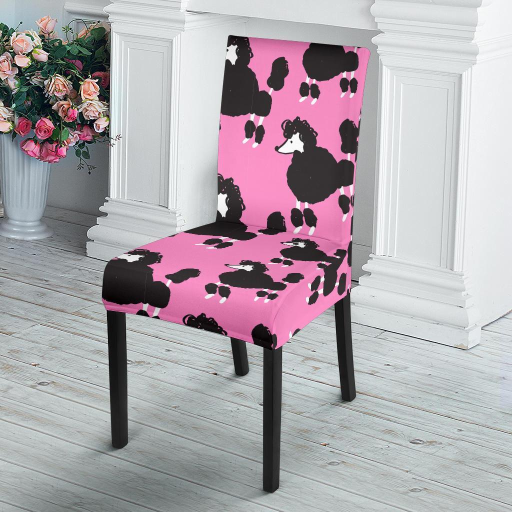 Poodle Dog Print Pattern Chair Cover-grizzshop