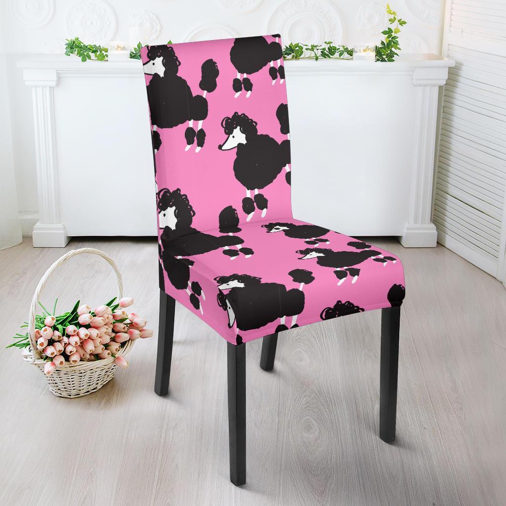 Poodle Dog Print Pattern Chair Cover-grizzshop