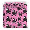 Poodle Dog Print Pattern Duvet Cover Bedding Set-grizzshop