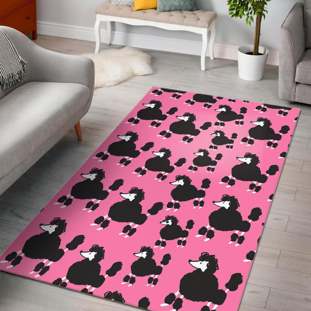 Poodle Dog Print Pattern Floor Mat-grizzshop