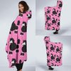 Poodle Dog Print Pattern Hooded Blanket-grizzshop