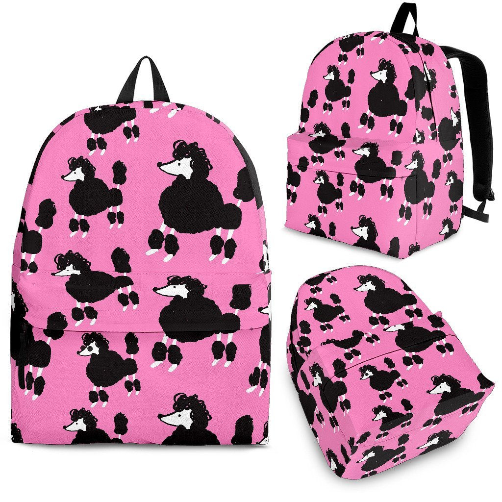 Poodle Dog Print Pattern Premium Backpack-grizzshop