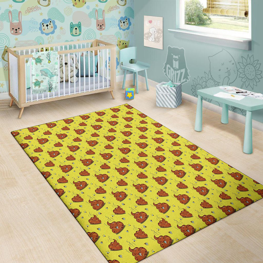 Poop Brown Print Pattern Floor Mat-grizzshop