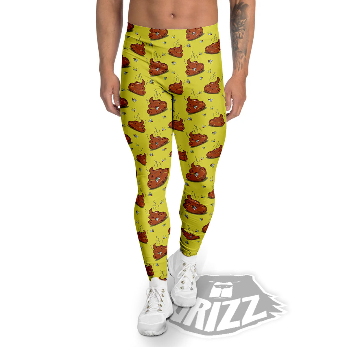 Poop Brown Print Pattern Men's Leggings-grizzshop