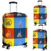 Poop Emoji Pattern Print Luggage Cover Protector-grizzshop