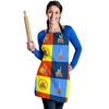 Poop Emoji Pattern Print Women's Apron-grizzshop