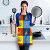 Poop Emoji Pattern Print Women's Apron-grizzshop