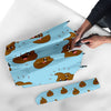 Poop Emoji Print Pattern Automatic Foldable Umbrella-grizzshop