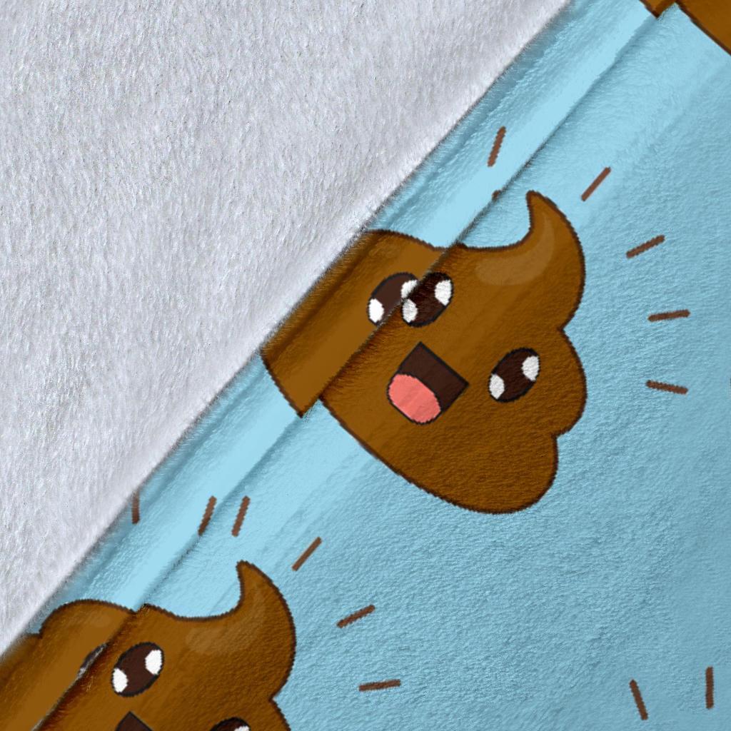 Poop Emoji Print Pattern Blanket-grizzshop