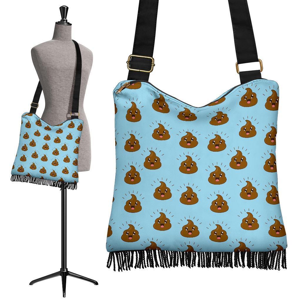 Poop Emoji Print Pattern Crossbody bags-grizzshop