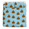 Poop Emoji Print Pattern Duvet Cover Bedding Set-grizzshop