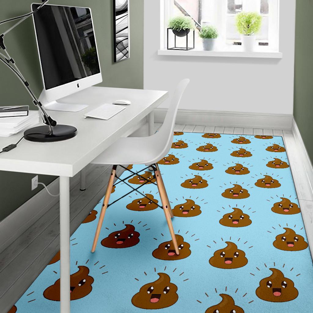 Poop Emoji Print Pattern Floor Mat-grizzshop