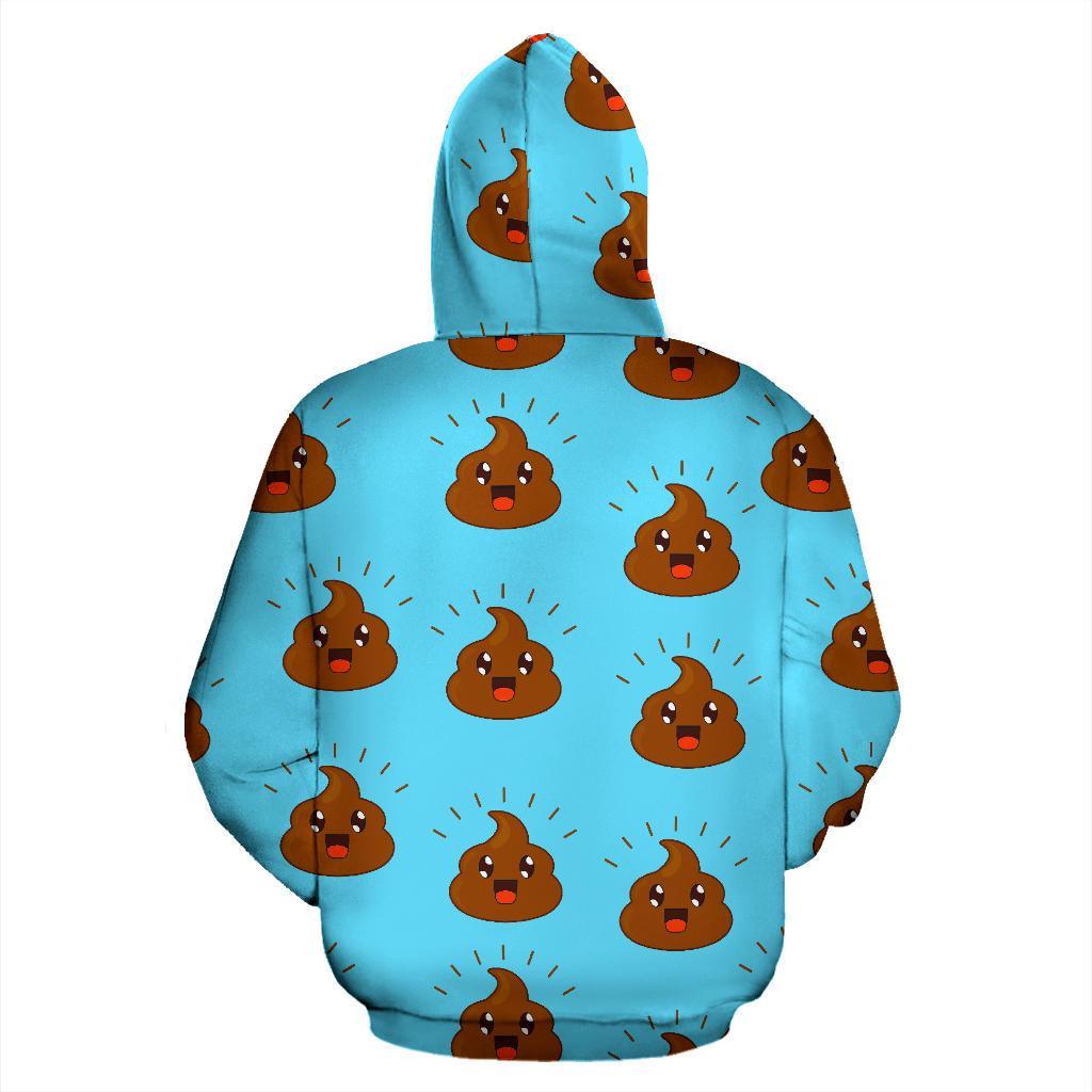 Poop Emoji Print Pattern Men Women Pullover Hoodie-grizzshop